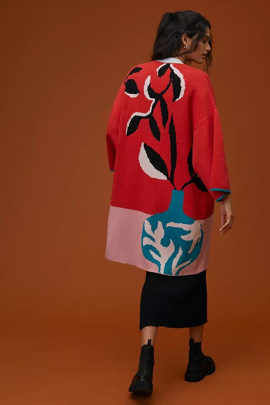 Laetitia Rouget Anthropologie Flower Cardigan OS NWT